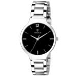 Walrus Alice IX Series Black Dial Metallic Wrist Watch For Women