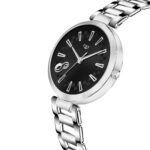 Walrus Alice II Series Black Dial Metallic Wrist Watch For Women